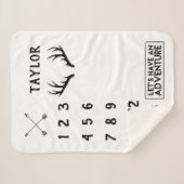 Adventure Alter Milestone Sherpa Blanket | Monatli Sherpadecke (Vorderseite (Horizontal))