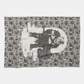 adventure American Bulldog gladiator dog Geschirrtuch (Horizontal)