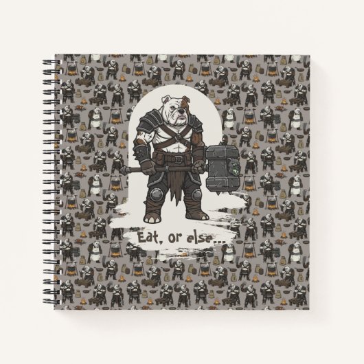 adventure American Bulldog gladiator dog T-Shirt Notizblock (Vorderseite)