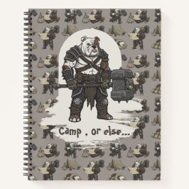 adventure American Bulldog gladiator dog T-Shirt Notizblock