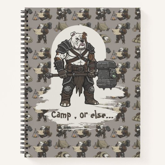 adventure American Bulldog gladiator dog T-Shirt Notizblock (Vorderseite)