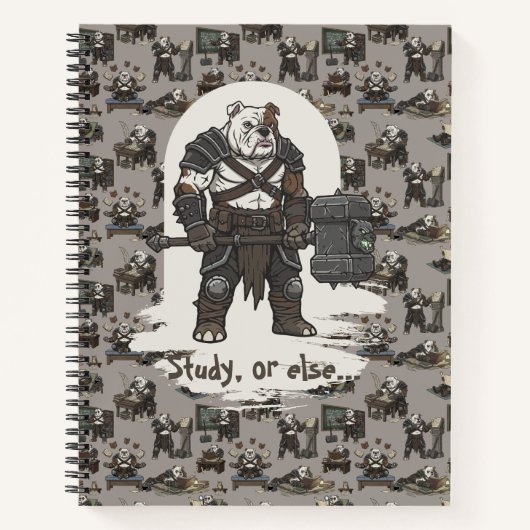 adventure American Bulldog gladiator dog T-Shirt Notizblock (Vorderseite)