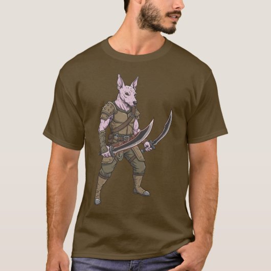 adventure American Hairless Terrier gladiator dog T-Shirt (Vorderseite)