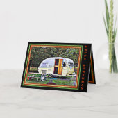 Adventure and Fun Vintag Camper Happy Birthday Karte (Vorderseite)