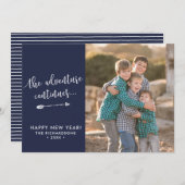 Adventure Arrow Script Neujahrskarte Feiertagskarte (Vorne/Hinten)