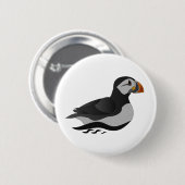 Adventure Atlantic Puffin Cartoon Button (Vorne & Hinten)