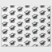 Adventure Atlantic Puffin Cartoon Geschenkpapier (Flach)