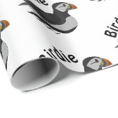 Adventure Atlantic Puffin Cartoon Geschenkpapier (Rolleneckpunkt)