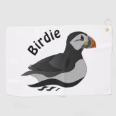 Adventure Atlantic Puffin Cartoon Golfhandtuch (Horizontal)
