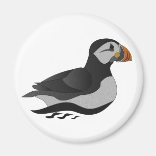 Adventure Atlantic Puffin Cartoon Magnet