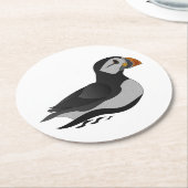 Adventure Atlantic Puffin Cartoon Runder Pappuntersetzer (Angewinkelt)