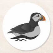 Adventure Atlantic Puffin Cartoon Runder Pappuntersetzer (Vorderseite)