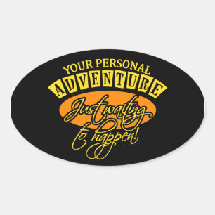 ADVENTURE-Aufkleber Ovaler Aufkleber