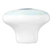 Adventure Aviation Niedlich Bear Blue Flugzeug Keramikknauf (Seitenansicht)