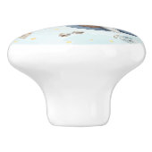 Adventure Aviation Niedlich Bear Blue Flugzeug Keramikknauf (Seitenansicht)