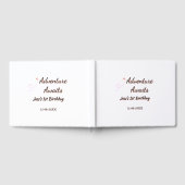 Adventure awaits 1st birthday name date planeretro gästebuch (Voll)