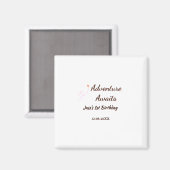 Adventure awaits 1st birthday name date planeretro magnet (Vorderseite/Rückseite)
