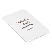 Adventure awaits 1st birthday name date planeretro magnet (Rechte Seite)