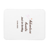 Adventure awaits 1st birthday name date planeretro magnet (Horizontal)