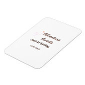 Adventure awaits 1st birthday name date planeretro magnet (Linke Seite)