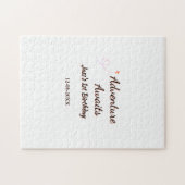 Adventure awaits 1st birthday name date planeretro puzzle (Horizontal)