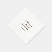 Adventure awaits 1st birthday name date planeretro serviette (Ecke)