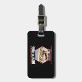 Adventure Awaits - Alpaca Llama Reise Gepäckanhänger (Vorderseite vertikal)