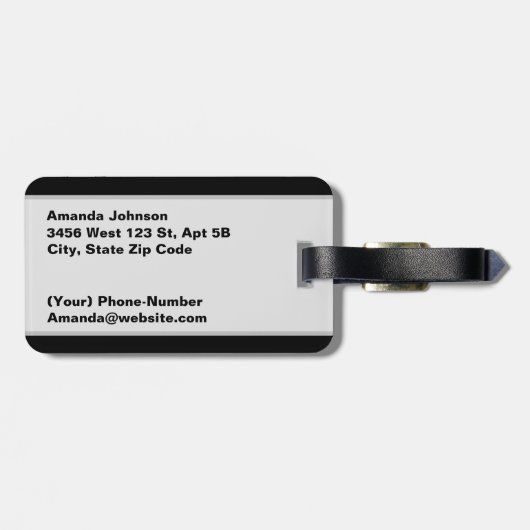 Adventure Awaits - Alpaca Llama Reise Gepäckanhänger (Rückseite horizontal)