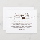 "Adventure Awaits" Anfrage Card "Books for Baby" Begleitkarte (Vorne/Hinten)