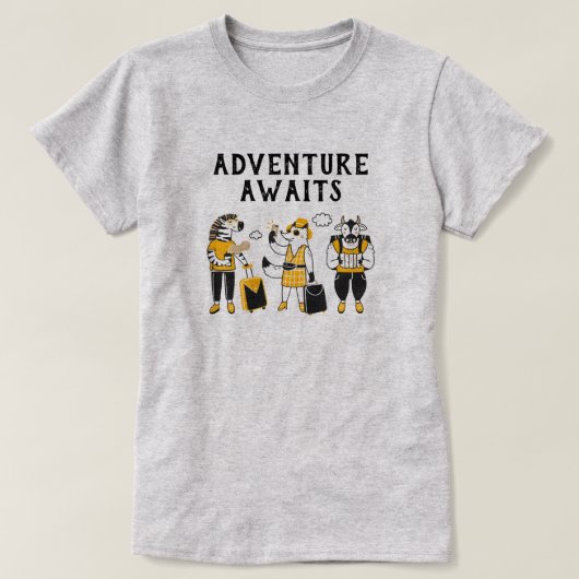 Adventure Awaits Animals T - Shirt (Design vorne)