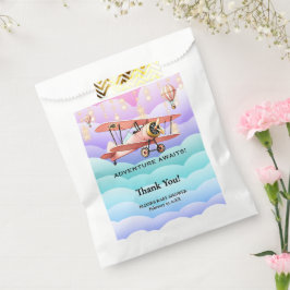 Adventure Awaits Aviation Baby Shower Geschenktütchen