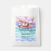 Adventure Awaits Aviation Baby Shower Geschenktütchen (Vorderseite)
