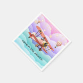 Adventure Awaits Aviation Baby Shower Serviette (Ecke)