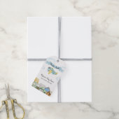 Adventure Awaits Aviator Airplane Baby Shower  Geschenkanhänger (Mit Garn)