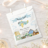 Adventure Awaits Aviator Airplane Baby Shower Geschenktütchen (Ausgeschnitten)