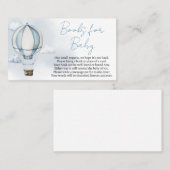 Adventure Awaits Baby Shower Books for Baby Visitenkarte (Vorne/Hinten)