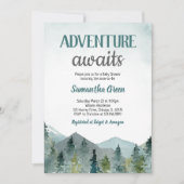 Adventure Awaits Baby Shower Einladung (Vorderseite)