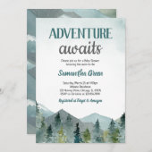 Adventure Awaits Baby Shower Einladung (Vorne/Hinten)