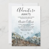 Adventure Awaits Baby Shower Einladung (Vorderseite)