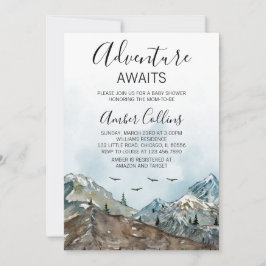 Adventure Awaits Baby Shower Einladung
