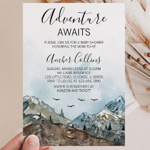 Adventure Awaits Baby Shower Einladung