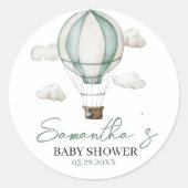 Adventure Awaits Baby Shower Sticker (Vorderseite)