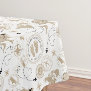 Adventure Awaits Baby Shower Tablecloth Tischdecke