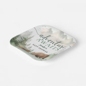 Adventure Awaits Baby Shower Woodland Pappteller (Gewinkelt)