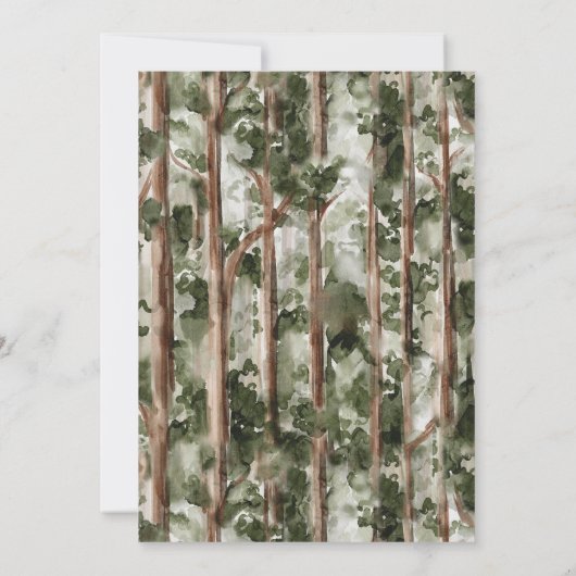 Adventure Awaits Bear Cubs Forest Boy Baby Shower Einladung (Rückseite)