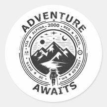 Adventure Awaits - Black in white