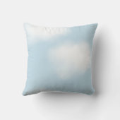 Adventure Awaits Blue Silver Hot Air Ballon Kissen (Rückseite)