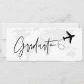 Adventure Awaits Boarding Pass Foto Abschluss Einladung (Rückseite)