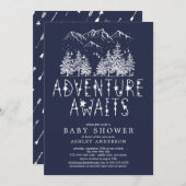 Adventure Awaits Boy Baby Shower Einladung (Vorne/Hinten)