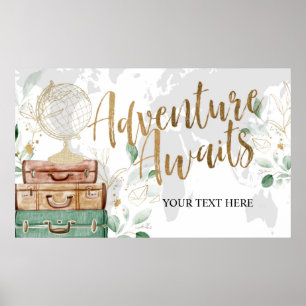 Adventure Awaits, Brautparty Banner Poster